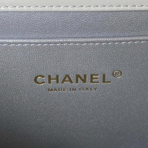 Chanel AS3908 CC Small Flap Bag With Top Handle Shiny Calfskin White Gold - Default Title - View 6