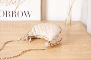 Chanel AS3917 Clutch With Chain Lambskin & Shiny Light Gold Metal Ecru - Default Title - View 5