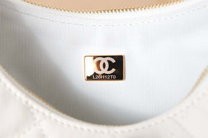 Chanel AS3917 Clutch With Chain Lambskin & Shiny Light Gold Metal White - Default Title - View 9
