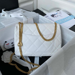 Chanel AS3921 Flap Chain Bag White Calfskin Gold - Default Title - View 7