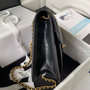 Chanel AS3932 Flap Classic Bag CF Lambskin Black Gold - Default Title - View 5