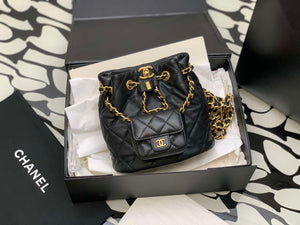 Chanel AS3947 Small Backpack Lambski & Gold-Tone Metal Black - Default Title - View 1