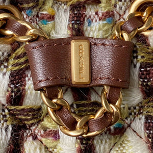Chanel AS3947 Small Backpack Wool Tweed Lambski & Gold-Tone Metal Brown - Default Title - View 4