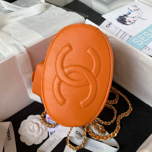 Chanel AS3947 Small Backpack Lambski & Gold-Tone Metal Orange - Default Title - View 5