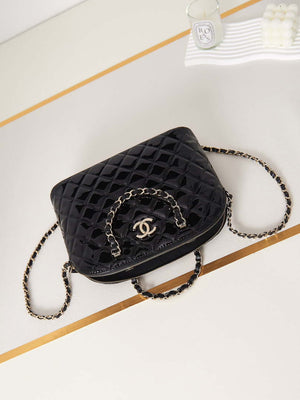 Chanel AS3969 Shell bag Patent Calfskin Black - Default Title - View 7