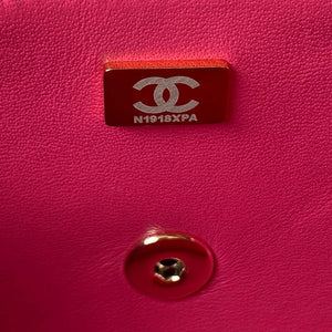Chanel AS4141 Camellia Embossed With top Handle Bag Rose Red - Default Title - View 9