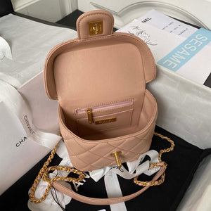 Chanel AS3973 Small Vanity Case Lambskin bag Nude Pink - Default Title - View 7