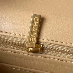 Chanel AS3973 Small Vanity Case Tweed Lambskin & Gold Metal Yellow & White - Default Title - View 7
