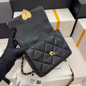 Chanel AS3979 Mini Flap Bag Lambskin Plexi & Gold-Tone Meta Black - Default Title - View 5
