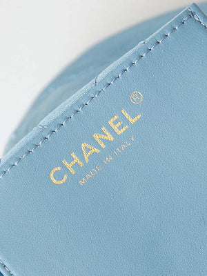 Chanel AS3980 22 Mini Handbag Fantasy color Calfskin & Gold-Tone Metal Blue - Default Title - View 8