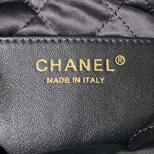 Chanel AS3980 22 Mini Handbag Shiny Crumpled Calfskin & Gold-Tone Metal Black - Default Title - View 8
