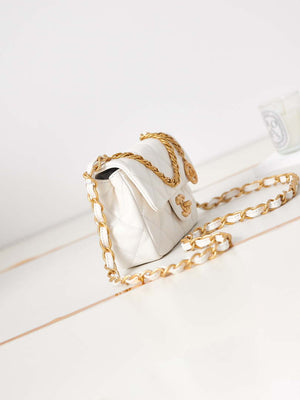 Chanel AS4012 Small Flap Lambskin Bag White - Default Title - View 2