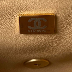 Chanel AS4040 Mini Flap Classic Bag 18 Woc Camellia Lambskin Apricot - Default Title - View 9