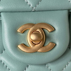 Chanel AS4040 Mini Flap Classic Bag 18 Woc Camellia Lambskin Lake Blue - Default Title - View 3