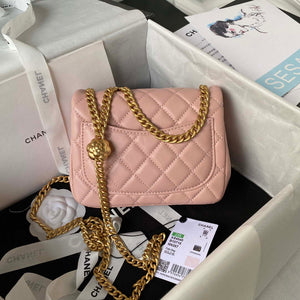 Chanel AS4040 Mini Flap Classic Bag 18 Woc Camellia Lambskin Pink - Default Title - View 2