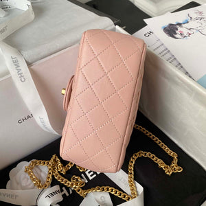 Chanel AS4040 Mini Flap Classic Bag 18 Woc Camellia Lambskin Pink - Default Title - View 5