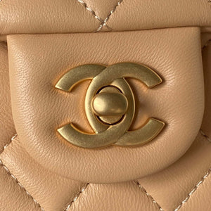 Chanel AS4041 Flap Classic Bag CF Camellia Lambskin Apricot Gold - Default Title - View 3