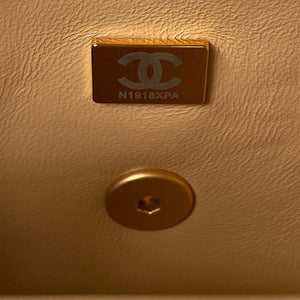 Chanel AS4041 Flap Classic Bag CF Camellia Lambskin Apricot Gold - Default Title - View 9