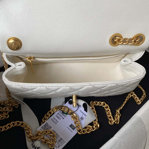 Chanel AS4041 Flap Classic Bag CF Camellia Lambskin White Gold - Default Title - View 7