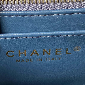 Chanel AS4041 Flap Classic Bag CF Camellia Lambskin Navy Blue Gold - Default Title - View 8