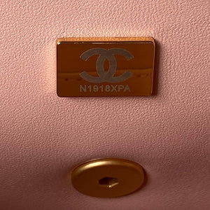 Chanel AS4041 Flap Classic Bag CF Camellia Lambskin Pink Gold - Default Title - View 9