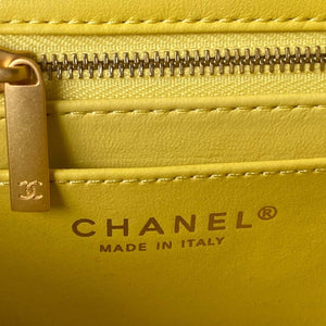 Chanel AS4041 Flap Classic Bag CF Camellia Lambskin Yellow Gold - Default Title - View 8