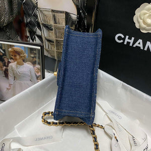Chanel AS4051 Flap Bag Denim canvas Gold Metal Blue - Default Title - View 6