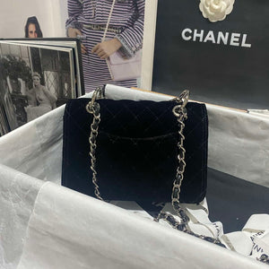 Chanel AS4051 Flap Bag Velvet Silver Metal Black - Default Title - View 2