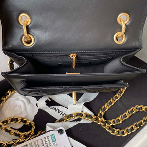 Chanel AS4051 Small Flap Classic Bag CF Lambskin Black Gold - Default Title - View 8