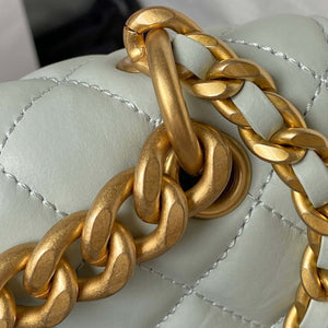 Chanel AS4051 Small Flap Classic Bag CF Lambskin Light Blue Gold - Default Title - View 3