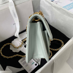Chanel AS4051 Small Flap Classic Bag CF Lambskin Light Blue Gold - Default Title - View 4