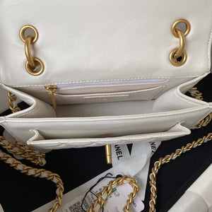 Chanel AS4051 Small Flap Classic Bag CF Lambskin White Gold - Default Title - View 7