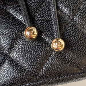Chanel AS4058 Backpack Grained Shiny Calfskin & Gold-Tone Metal Black - Default Title - View 4
