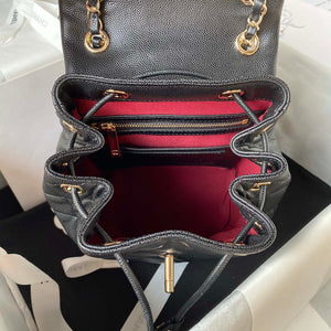 Chanel AS4058 Backpack Grained Shiny Calfskin & Gold-Tone Metal Black - Default Title - View 7
