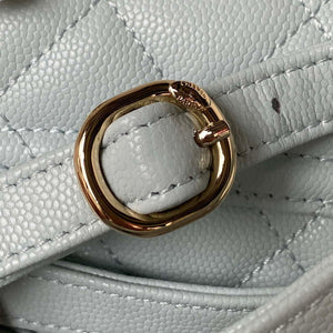 Chanel AS4058 Backpack Grained Shiny Calfskin & Gold-Tone Metal Light Blue - Default Title - View 5