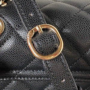 Chanel AS4059 Large Backpack Grained Shiny Calfskin & Gold-Tone Metal Black - Default Title - View 4