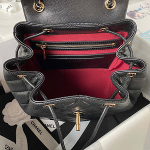 Chanel AS4059 Large Backpack Grained Shiny Calfskin & Gold-Tone Metal Black - Default Title - View 7