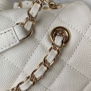 Chanel AS4059 Large Backpack Grained Shiny Calfskin & Gold-Tone Metal White - Default Title - View 9