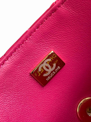 Chanel AS4098 23A Clutch satin bow evening bag Rose Red - Default Title - View 8
