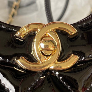 Chanel AS4133 mini Bi-color Chain patent leather Bag Black - Default Title - View 3