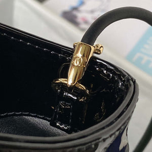 Chanel AS4133 mini Bi-color Chain patent leather Bag Green - Default Title - View 8