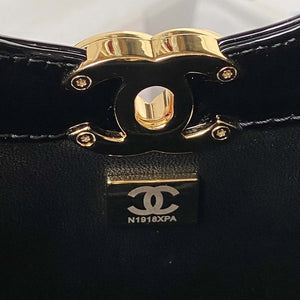 Chanel AS4133 mini Bi-color Chain patent leather Bag Green - Default Title - View 9