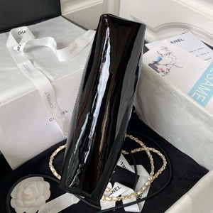 Chanel AS4133 mini Bi-color Chain patent leather Bag White - Default Title - View 5