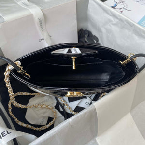 Chanel AS4133 mini Bi-color Chain patent leather Bag White - Default Title - View 7