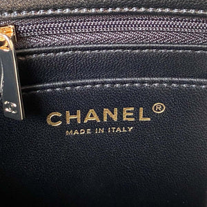 Chanel AS4140 Camellia Embossed With top Handle Bag Black - Default Title - View 8