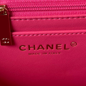 Chanel AS4140 Camellia Embossed With top Handle Bag Rose red - Default Title - View 8