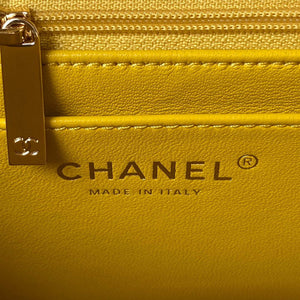 Chanel AS4140 Camellia Embossed With top Handle Bag Yellow - Default Title - View 8