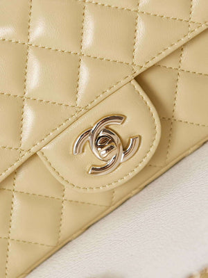 Chanel AS4141 Camellia Embossed Flap With top Handle Bag Beige - Default Title - View 2