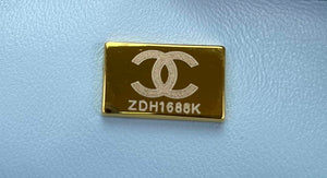 Chanel AS4151 Small Flap Bag With Top Handle Lambskin & Wenge Wood Blue - Default Title - View 9