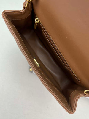 Chanel AS4151 Small Flap Bag With Top Handle Lambskin & Wenge Wood Brown - Default Title - View 7